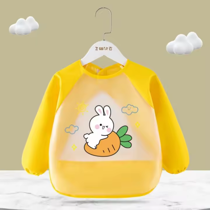 Babero impermeable para niños, bata de verano antisuciedad, manga larga,Pinny,ropa de interior y exterior,delantal de protección - 1