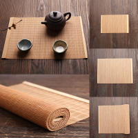 Mantel de Mesa de Bambú Natural Estilo Japonés Almohadilla de Mesita de Té - details 0