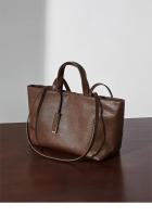 Bolso de cuero genuino para mujer, bolso de hombro para axilas, bolso de cuero de vaca, bolso de piel suave Retro - details 16