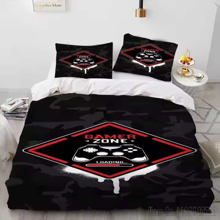 Juego de Ropa de Cama de Dibujos Animados para Niños Funda de Cojín de Controlador de Juegos - 1