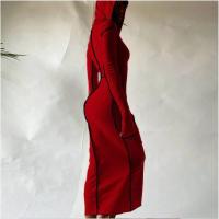 Sweetheart-ropa de calle a la moda para mujer, vestido largo negro con mangas y cinturón, artículos al por mayor para negocios, otoño e invierno, 2024 - details 9