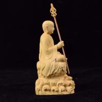 Tallado Huangyang, estatua del hogar del rey tibetano, decoración de estatua de Buda para sala de estar, artesanías de madera, regalos tallados en madera - details 2