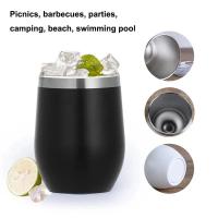 Huevera de acero inoxidable de doble capa de 12 oz con tapa, vino tinto, café, cocina y comedor - details 3