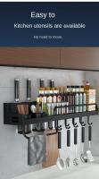 Estante de Aluminio Espacial Ahorro de Espacio, Sin Aros, Soporte Antirrojo para Cuchillos, Vajillas, Botellas de Especias Montado en la Pared - details 11