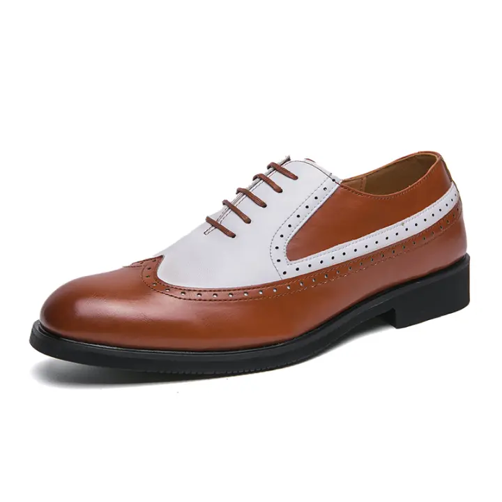 Zapatos Oxford formales de negocios para hombre, de fondo plano, con cordones, derby, cómodos - 1