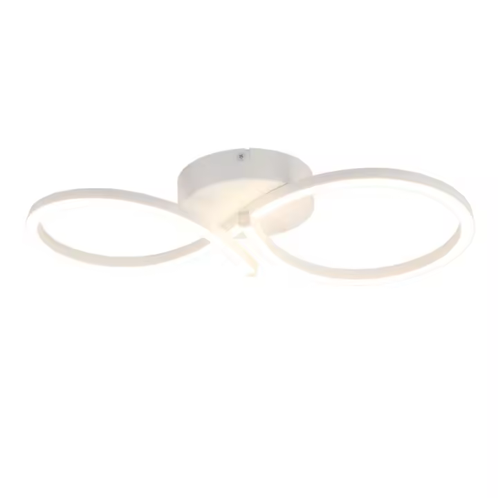 CBJKTX Luz de techo LED Sala de estar 24w Lámpara de cocina creativa moderna blanca 3000k Blanco cálido - 1