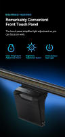 Baseus-luz colgante asimétrica USB para pantalla, lámpara Led de escritorio para lectura, color negro, para ordenador - details 11