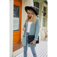 Suéter de otoño e invierno para mujer, chaqueta de punto, cárdigan de color sólido - details 4