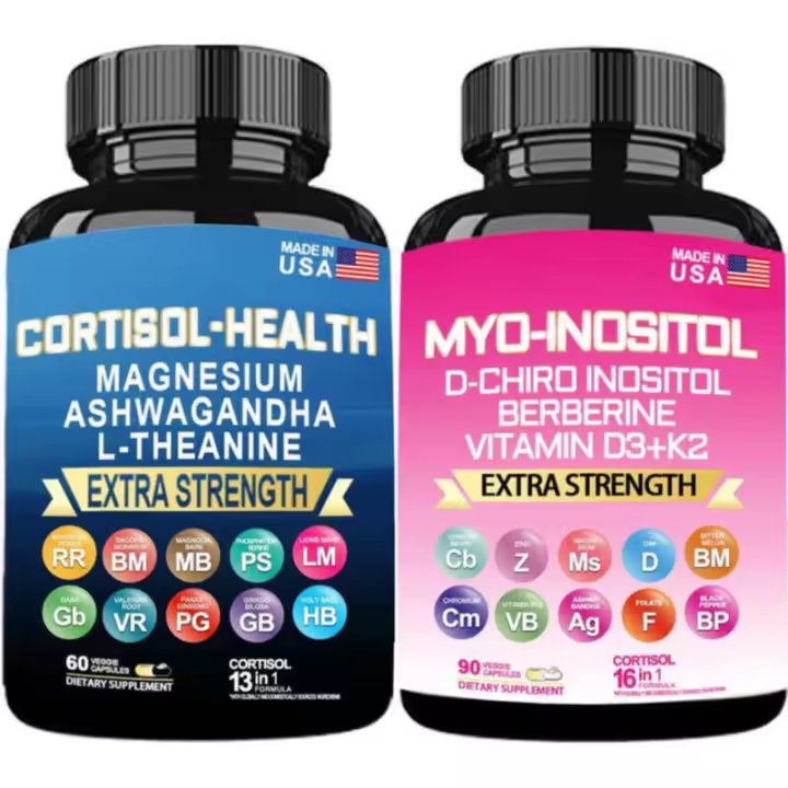 Royalee Soothe & Smooth Bundle Combinación multivitamínica de cortisona y mio-inositol, suplemento todo en uno con fuerza adicional - 1