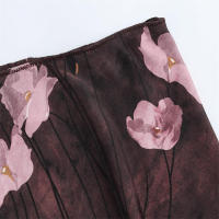 - Falda midi nueva de otoño con textura estampada elegante estilo retro para mujer - details 6