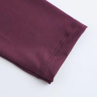Vestido de cuello redondo para mujer, minivestido plisado de manga larga con espalda, color sólido, nable, para otoño - details 13
