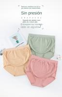 Pantis de Maternidad de Algodón de Cintura Alta Soporte Abdominal, Color Sólido, Transpirable para Mujeres Embarazadas Estilo BRIEF, Acolchado en Nylon, Retirable - details 1
