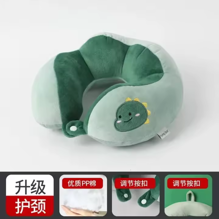 Almohadas de espuma viscoelástica para coche, cojín de viaje suave para el cuello, almohadilla para el cuello en forma de U, accesorios para el Interior del automóvil - 1