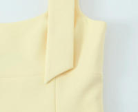 TRAFZA 2025 moda Mujer High Street cremallera lateral Slim Tops Mujer verano Sexy sin mangas arco cuadrado cuello sólido Sling Top Mujer - details 14