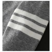 Cárdigan de lana importado australiano para hombre, chaqueta informal holgada con cuello en V para otoño e invierno, suéter de talla grande a rayas de colores a la moda - details 18
