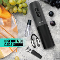 HAUSHOF Juego de Sacacorchos 4 en 1, Abridor de Vino con Soporte, Sacacorchos Eléctrico con Tapón de Vino al Vacío, Cortador de Papel de Aluminio, Vertedor de Vino - details 8