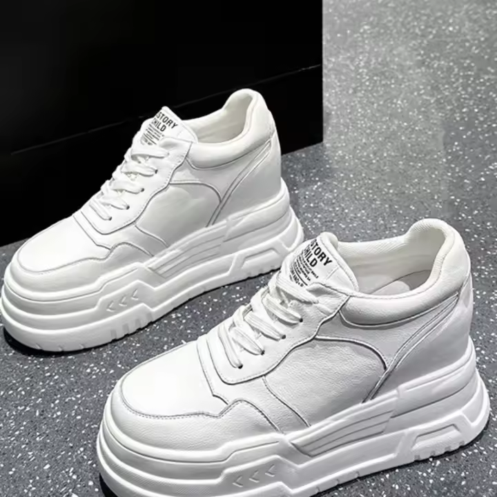 Zapatos Casuales de Primavera para Mujeres Suela Gruesa, Resistente al Desgaste, Estilo Bloqueado, Altura Aumentable - 1