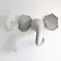 Creative Stuffed Toys Wall Hanging Animals Head Kids Room Doll Accessories Nordic Style Home Exhibition Decorations Party Props - details 5