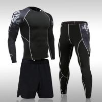 Traje Deportivo de Compresión para Hombres Pantalones de Gimnasio de Lana - details 10