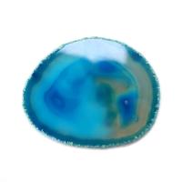 1 Uds. Losa de ágata roja, azul y púrpura de 70-90g, posavasos de cristal Mineral de amatista, borde galvanizado, rebanada de ágata geoda - details 33