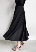 BGTEEVER-faldas elegantes y sueltas para mujer, faldas lisas de cintura alta, faldas Midi de gasa, moda de primavera y verano - details 7