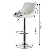 Taburete de Bar con respaldo, reposapiés de altura ajustable, silla de comedor, sillas de café de ocio, taburete de Bar giratorio de elevación, 1 ud. - details 6
