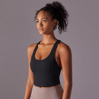 -Chaleco de yoga con espalda cruzada, ropa interior sin costuras, sujetador deportivo de alto impacto, secado rápido, adelgazante - details 20