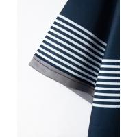 Camisa polo informal para hombre 2025, botón de solapa, camiseta versátil de rayas horizontales de negocios - details 10