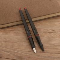 Pluma estilográfica negra de moda, bolígrafo de tinta con punta doblada de plástico de cuerpo largo de 0,38 mm y 0,5 mm, suministros de oficina, papelería, novedad de 2022 - details 1