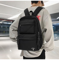 Mochila de los hombres y las mujeres casual simple y versátil pareja mochila colores contrastantes de gran capacidad junior escuela secundaria estudiante mochila - details 19
