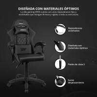 DR35 - Silla Gaming Profesional, Polipiel, reposabrazos Acolchados, pistón Clase 3, Base Nylon Reforzada, Asiento basculante, Altura Regulable, cojín Lumbar y Cervical, Color Negro/Rosa - details 26