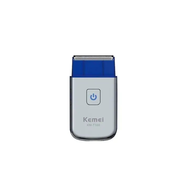 Kemei-Mini maquinilla de afeitar eléctrica para hombre, máquina de afeitar eléctrica portátil inalámbrica, recargable, de una sola hoja - 1