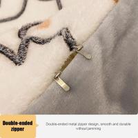 Funda nórdica gruesa de lana de leche para invierno, ropa de cama de lana de Coral, Simple, de lujo, cálida, gruesa, de nieve - details 9