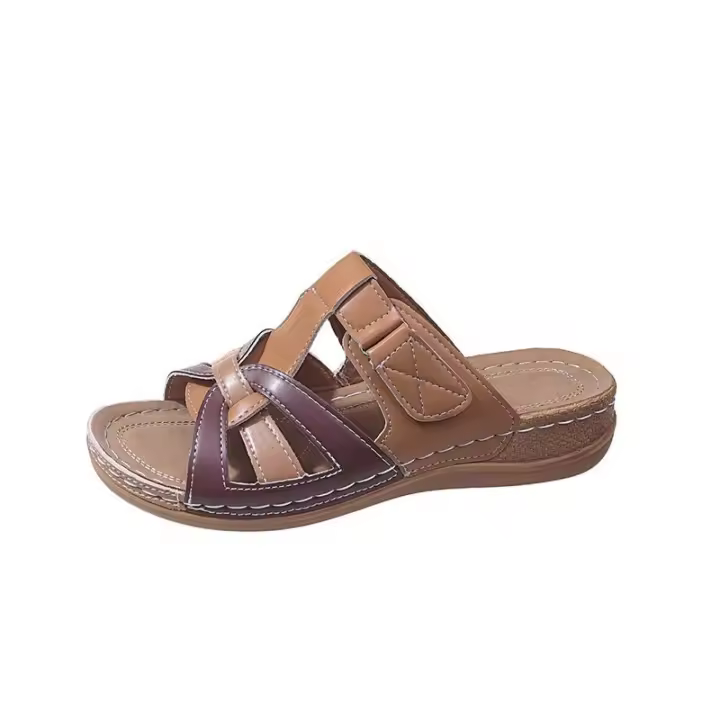Zapatillas de tacón de cuña informales para mujer, zapatos de verano - 1