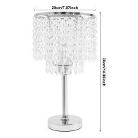 Lámpara de mesa de cristal, mesita de noche con interruptor de botón para estudios, salas de estar, dormitorios, salas de comedor, estándar de la UE - details 5