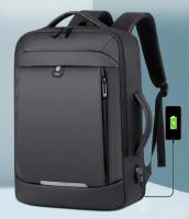 Mochila expandible para portátil para hombre, bolsa impermeable negra para Notebook, 16 pulgadas, 17 pulgadas, mochila - details 0
