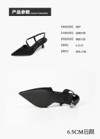Sandalias huecas de aguja de nuevo estilo, zapatos de mujer de moda con una sola tira - details 2