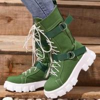 Ots europeos y americanos con hebilla para mujer, ropa de trabajo cálida, ots de motocicleta, invierno - details 3