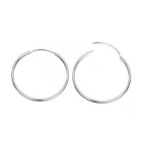 Pendientes de acero inoxidable de círculo grande para mujer, joyas de aro grande, 30 mm - details 0