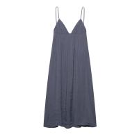 PB & ZA 2025 novedad de verano, estilo de vacaciones para mujer, cuello en V, sin mangas, tirantes con lazo, vestido suelto, falda larga - details 1