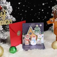 Tarjetas de Felicitación de Navidad 3D, invitaciones, letras bronceadas plegables, Feliz Navidad, hogar, fiesta de Navidad, decoración de sobres, regalos - details 8