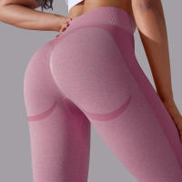 Pantalones Deportivos Sin Costuras para Mujeres Cintura Alta Yoga, Levantamiento de Glúteos, Carreras Ropa de Gimnasio - details 51