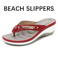 Zapatillas de mujer Nueva moda Sandalias antideslizantes Sandalias de playa para mujer Chanclas de ocio al aire libre con punta abierta - details 3