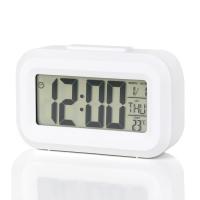 Mini reloj despertador digital con batería, temperatura, fecha, semana, retroiluminación, repetición, reloj de mesa silencioso, reloj LCD de cuenta atrás de 12/24H - details 1