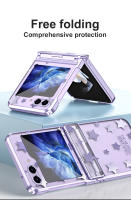 Funda trasera de PC dura galvanizada de alta calidad para Samsung Galaxy Z Flip 5 4 3, estrellas de moda de lujo - details 4