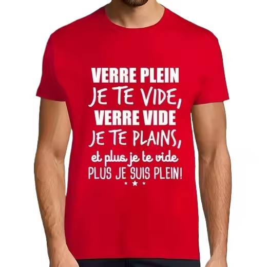 vaso lleno te vacío Camisetas CERVEZA,Pack Regalo Camiseta Personalizada - 1