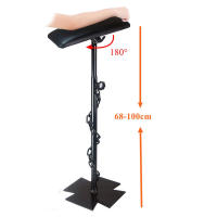 Reposabrazos para tatuaje, soporte para piernas, silla de estudio, altura ajustable, 68cm-100cm, cuero PU, hierro, portátil y fácil de almacenar - details 3
