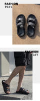 Zapatillas de los hombres de la marca de moda sandalias ligeras nuevo fuera zapatillas frescas verano Internet celebridad playa de una palabra - details 10