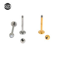 Pendientes de Labios de Titanio Monroe 16g 10mm F136 Helix Tragus Conch Piercing de Cartilaje Joyería Corporal de Metal con Piedra Principal Zirconia Cúbica - details 2