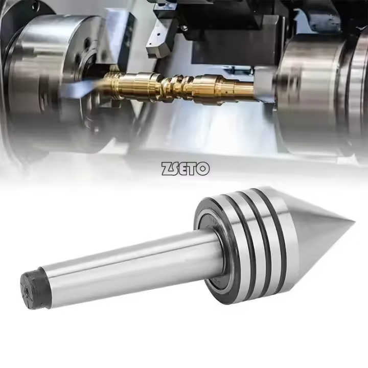 Centro giratorio en vivo de precisión MT2, accesorio de máquina herramienta de torno medio, rodamiento cónico para herramienta de torneado de torno - 1